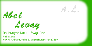 abel levay business card