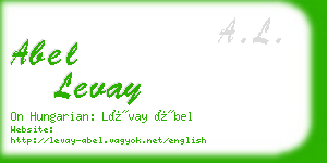 abel levay business card